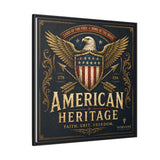 American Heritage Matte Canvas Print — Patriotic Eagle Framed Wall Art Canvas Printify 