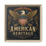 American Heritage Matte Canvas Print — Patriotic Eagle Framed Wall Art Canvas Printify 16″ x 16″ 1.25" Natural