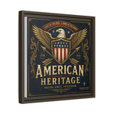 American Heritage Matte Canvas Print — Patriotic Eagle Framed Wall Art Canvas Printify 