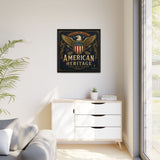 American Heritage Matte Canvas Print — Patriotic Eagle Framed Wall Art Canvas Printify 