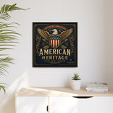 American Heritage Matte Canvas Print — Patriotic Eagle Framed Wall Art Canvas Printify 