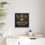 American Heritage Matte Canvas Print — Patriotic Eagle Framed Wall Art Canvas Printify 