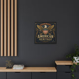 American Heritage Matte Canvas Print — Patriotic Eagle Framed Wall Art Canvas Printify 