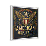 American Heritage Matte Canvas Print — Patriotic Eagle Framed Wall Art Canvas Printify 