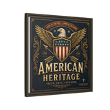 American Heritage Matte Canvas Print — Patriotic Eagle Framed Wall Art Canvas Printify 