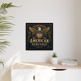 American Heritage Matte Canvas Print — Patriotic Eagle Framed Wall Art Canvas Printify 