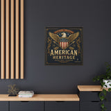 American Heritage Matte Canvas Print — Patriotic Eagle Framed Wall Art Canvas Printify 