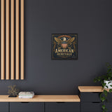 American Heritage Matte Canvas Print — Patriotic Eagle Framed Wall Art Canvas Printify 