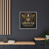 American Heritage Matte Canvas Print — Patriotic Eagle Framed Wall Art Canvas Printify 