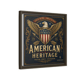 American Heritage Matte Canvas Print — Patriotic Eagle Framed Wall Art Canvas Printify 