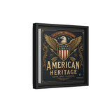 American Heritage Matte Canvas Print — Patriotic Eagle Framed Wall Art Canvas Printify 