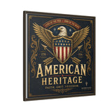 American Heritage Matte Canvas Print — Patriotic Eagle Framed Wall Art Canvas Printify 