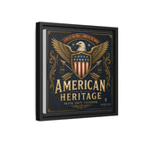 American Heritage Matte Canvas Print — Patriotic Eagle Framed Wall Art Canvas Printify 