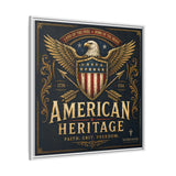 American Heritage Matte Canvas Print — Patriotic Eagle Framed Wall Art Canvas Printify 