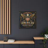 American Heritage Matte Canvas Print — Patriotic Eagle Framed Wall Art Canvas Printify 