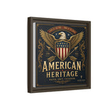 American Heritage Matte Canvas Print — Patriotic Eagle Framed Wall Art Canvas Printify 