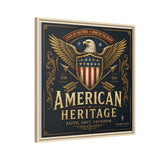 American Heritage Matte Canvas Print — Patriotic Eagle Framed Wall Art Canvas Printify 