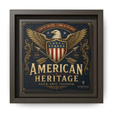 American Heritage Matte Canvas Print — Patriotic Eagle Framed Wall Art Canvas Printify 6" x 6" 1.25" Espresso
