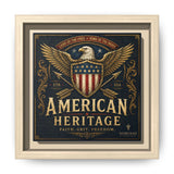 American Heritage Matte Canvas Print — Patriotic Eagle Framed Wall Art Canvas Printify 6" x 6" 1.25" Natural