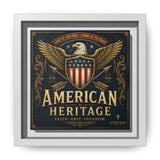 American Heritage Matte Canvas Print — Patriotic Eagle Framed Wall Art Canvas Printify 6" x 6" 1.25" White
