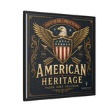 American Heritage Matte Canvas Print — Patriotic Eagle Framed Wall Art Canvas Printify 