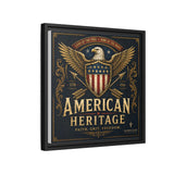 American Heritage Matte Canvas Print — Patriotic Eagle Framed Wall Art Canvas Printify 