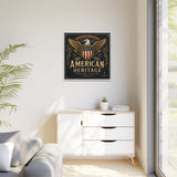 American Heritage Matte Canvas Print — Patriotic Eagle Framed Wall Art Canvas Printify 