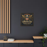 American Heritage Matte Canvas Print — Patriotic Eagle Framed Wall Art Canvas Printify 