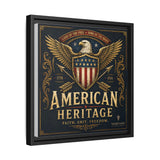 American Heritage Matte Canvas Print — Patriotic Eagle Framed Wall Art Canvas Printify 