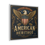 American Heritage Matte Canvas Print — Patriotic Eagle Framed Wall Art Canvas Printify 