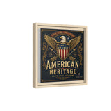 American Heritage Matte Canvas Print — Patriotic Eagle Framed Wall Art Canvas Printify 