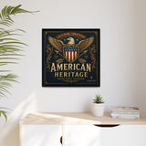 American Heritage Matte Canvas Print — Patriotic Eagle Framed Wall Art Canvas Printify 