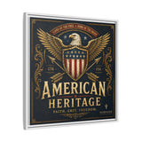 American Heritage Matte Canvas Print — Patriotic Eagle Framed Wall Art Canvas Printify 