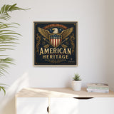 American Heritage Matte Canvas Print — Patriotic Eagle Framed Wall Art Canvas Printify 