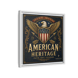 American Heritage Matte Canvas Print — Patriotic Eagle Framed Wall Art Canvas Printify 