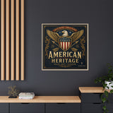 American Heritage Matte Canvas Print — Patriotic Eagle Framed Wall Art Canvas Printify 
