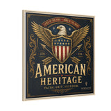 American Heritage Matte Canvas Print — Patriotic Eagle Framed Wall Art Canvas Printify 