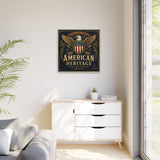 American Heritage Matte Canvas Print — Patriotic Eagle Framed Wall Art Canvas Printify 