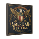 American Heritage Matte Canvas Print — Patriotic Eagle Framed Wall Art Canvas Printify 