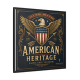 American Heritage Matte Canvas Print — Patriotic Eagle Framed Wall Art Canvas Printify 