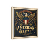 American Heritage Matte Canvas Print — Patriotic Eagle Framed Wall Art Canvas Printify 