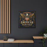 American Heritage Matte Canvas Print — Patriotic Eagle Framed Wall Art Canvas Printify 