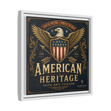American Heritage Matte Canvas Print — Patriotic Eagle Framed Wall Art Canvas Printify 