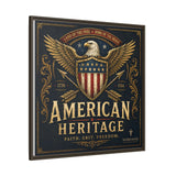 American Heritage Matte Canvas Print — Patriotic Eagle Framed Wall Art Canvas Printify 