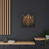 Britannia Lion Framed Canvas Wall Art — Union Jack Crest, 'Britannia • Unity • Pride' Canvas Printify 