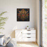 Britannia Lion Framed Canvas Wall Art — Union Jack Crest, 'Britannia • Unity • Pride' Canvas Printify 