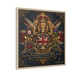 Britannia Lion Framed Canvas Wall Art — Union Jack Crest, 'Britannia • Unity • Pride' Canvas Printify 