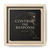 Control the Response Framed Canvas – Stoic Motivational Art in Natural