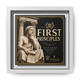 First Principles Framed Canvas – Classical Philosophy Art in White