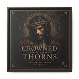 Framed Matte Canvas - "Crowned with Thorns" Religious Wall Art Canvas Printify 16″ x 16″ 1.25" Espresso